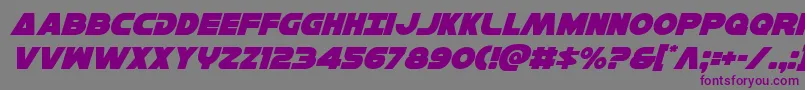 Hansolov3ital Font – Purple Fonts on Gray Background
