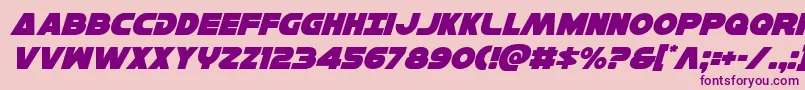 Hansolov3ital Font – Purple Fonts on Pink Background