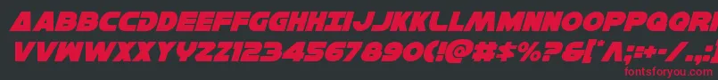 Hansolov3ital Font – Red Fonts on Black Background