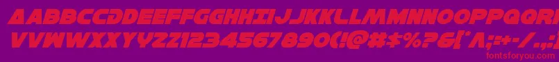 Hansolov3ital Font – Red Fonts on Purple Background