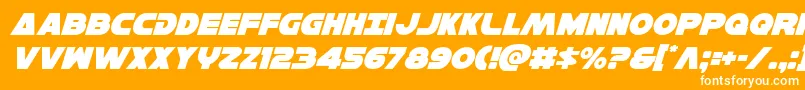 Hansolov3ital Font – White Fonts on Orange Background
