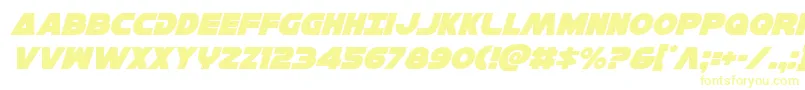 Hansolov3ital Font – Yellow Fonts on White Background