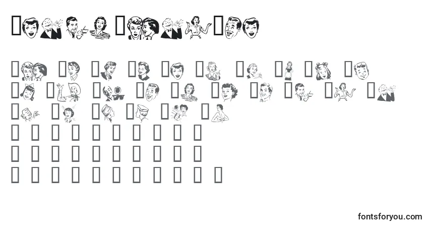 Schriftart RetroBatsOne – Alphabet, Zahlen, spezielle Symbole