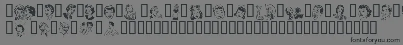 RetroBatsOne Font – Black Fonts on Gray Background