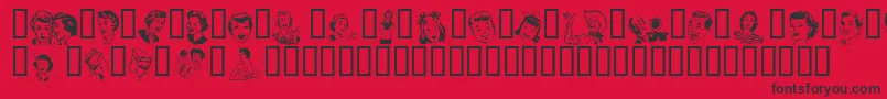 RetroBatsOne Font – Black Fonts on Red Background