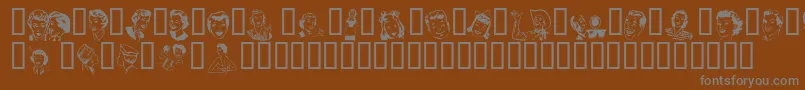 Шрифт RetroBatsOne – серые шрифты на коричневом фоне