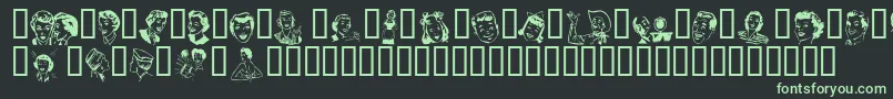 Шрифт RetroBatsOne – зелёные шрифты на чёрном фоне