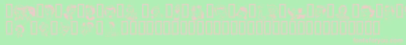 RetroBatsOne Font – Pink Fonts on Green Background