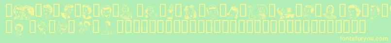 RetroBatsOne Font – Yellow Fonts on Green Background