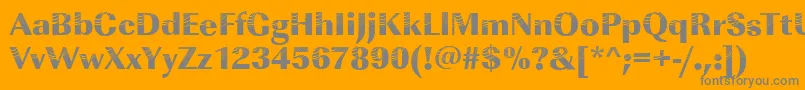 Imperialconcentric2Regular Font – Gray Fonts on Orange Background