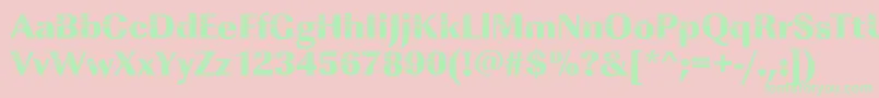 Imperialconcentric2Regular Font – Green Fonts on Pink Background