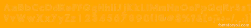 Malabars2-Schriftart – Rosa Schriften auf orangefarbenem Hintergrund