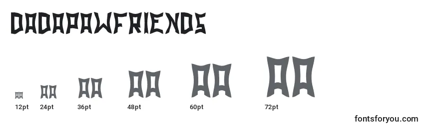 DadapawFriends Font Sizes