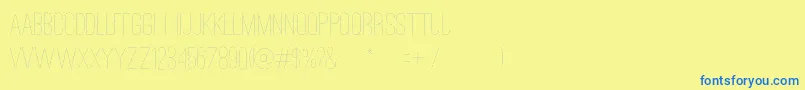 OstrichSansDashedMedium Font – Blue Fonts on Yellow Background