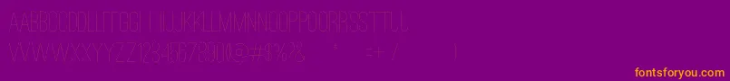 OstrichSansDashedMedium Font – Orange Fonts on Purple Background