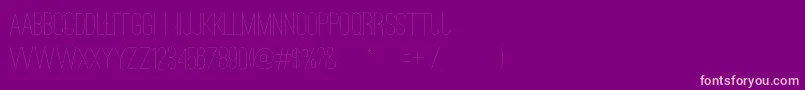 OstrichSansDashedMedium Font – Pink Fonts on Purple Background