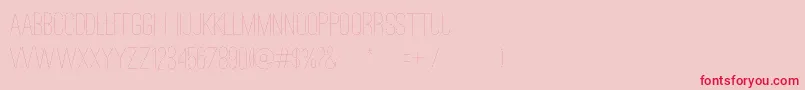 OstrichSansDashedMedium Font – Red Fonts on Pink Background