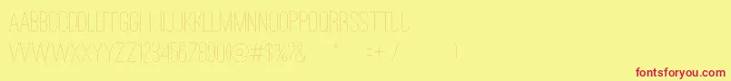 OstrichSansDashedMedium Font – Red Fonts on Yellow Background