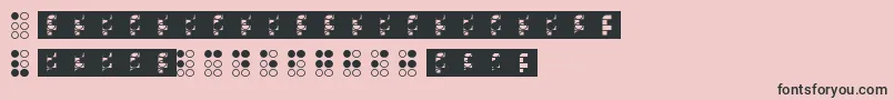 Шрифт Braillefont – чёрные шрифты на розовом фоне