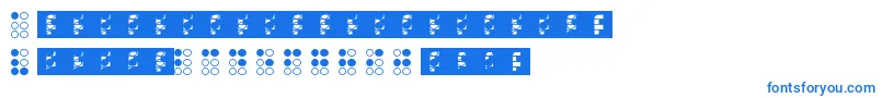 Braillefont Font – Blue Fonts on White Background