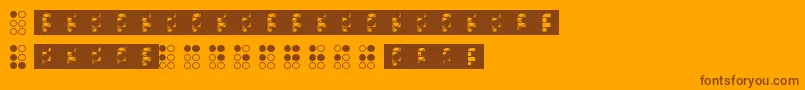 Шрифт Braillefont – коричневые шрифты на оранжевом фоне