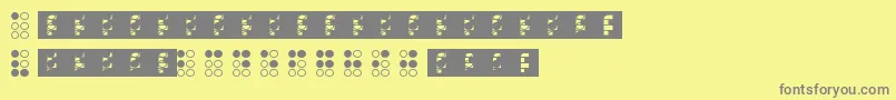 Шрифт Braillefont – серые шрифты на жёлтом фоне