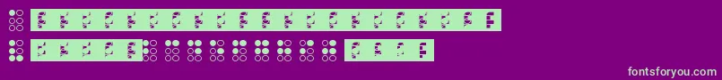 Braillefont Font – Green Fonts on Purple Background