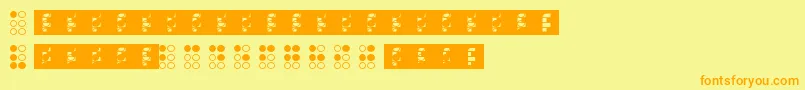 Шрифт Braillefont – оранжевые шрифты на жёлтом фоне