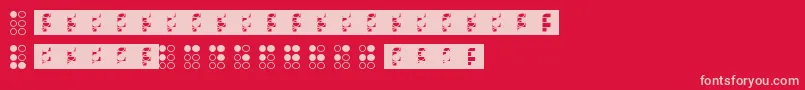 Braillefont Font – Pink Fonts on Red Background