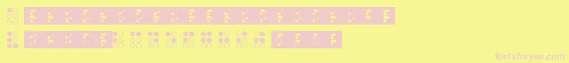 Braillefont Font – Pink Fonts on Yellow Background
