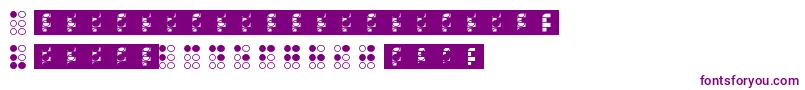 フォントBraillefont – 白い背景に紫のフォント