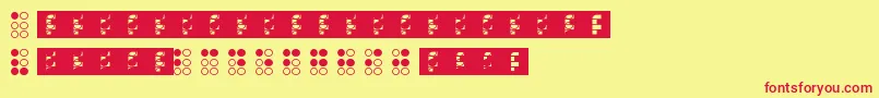 Braillefont Font – Red Fonts on Yellow Background