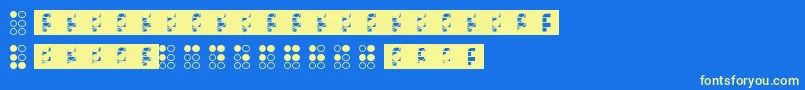 Fonte Braillefont – fontes amarelas em um fundo azul