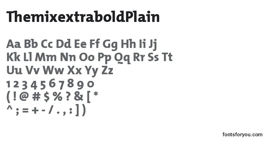 Schriftart ThemixextraboldPlain – Alphabet, Zahlen, spezielle Symbole