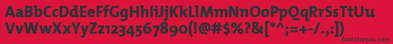 ThemixextraboldPlain Font – Black Fonts on Red Background