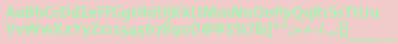 ThemixextraboldPlain Font – Green Fonts on Pink Background