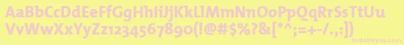 ThemixextraboldPlain Font – Pink Fonts on Yellow Background