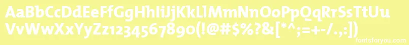 ThemixextraboldPlain Font – White Fonts on Yellow Background