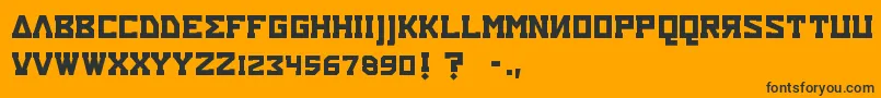 Eurcntrc Font – Black Fonts on Orange Background