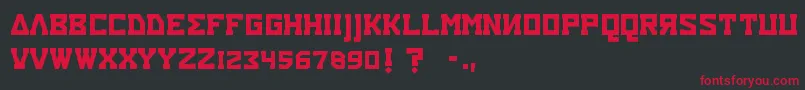 Eurcntrc Font – Red Fonts on Black Background