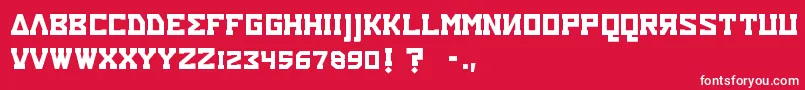 Eurcntrc Font – White Fonts on Red Background