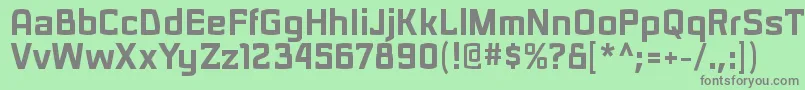 フォントSarasoriblRegular – 緑の背景に灰色の文字