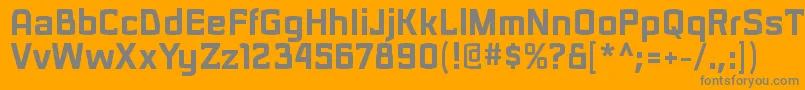 フォントSarasoriblRegular – オレンジの背景に灰色の文字