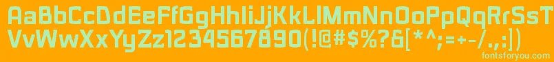 SarasoriblRegular Font – Green Fonts on Orange Background