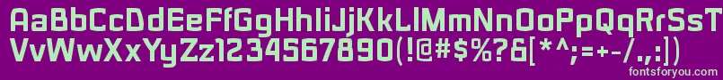 SarasoriblRegular Font – Green Fonts on Purple Background