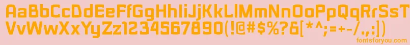 SarasoriblRegular Font – Orange Fonts on Pink Background