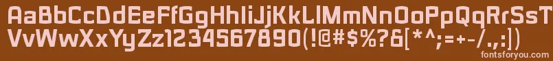 SarasoriblRegular Font – Pink Fonts on Brown Background