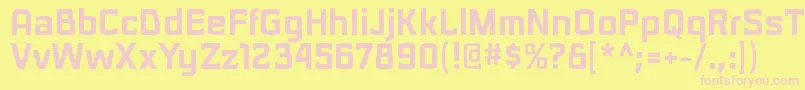 SarasoriblRegular Font – Pink Fonts on Yellow Background