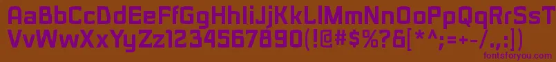 SarasoriblRegular Font – Purple Fonts on Brown Background