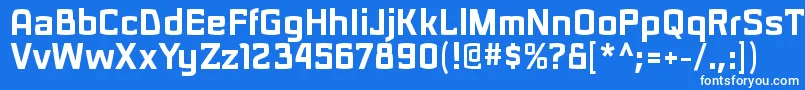 Шрифт SarasoriblRegular – белые шрифты на синем фоне
